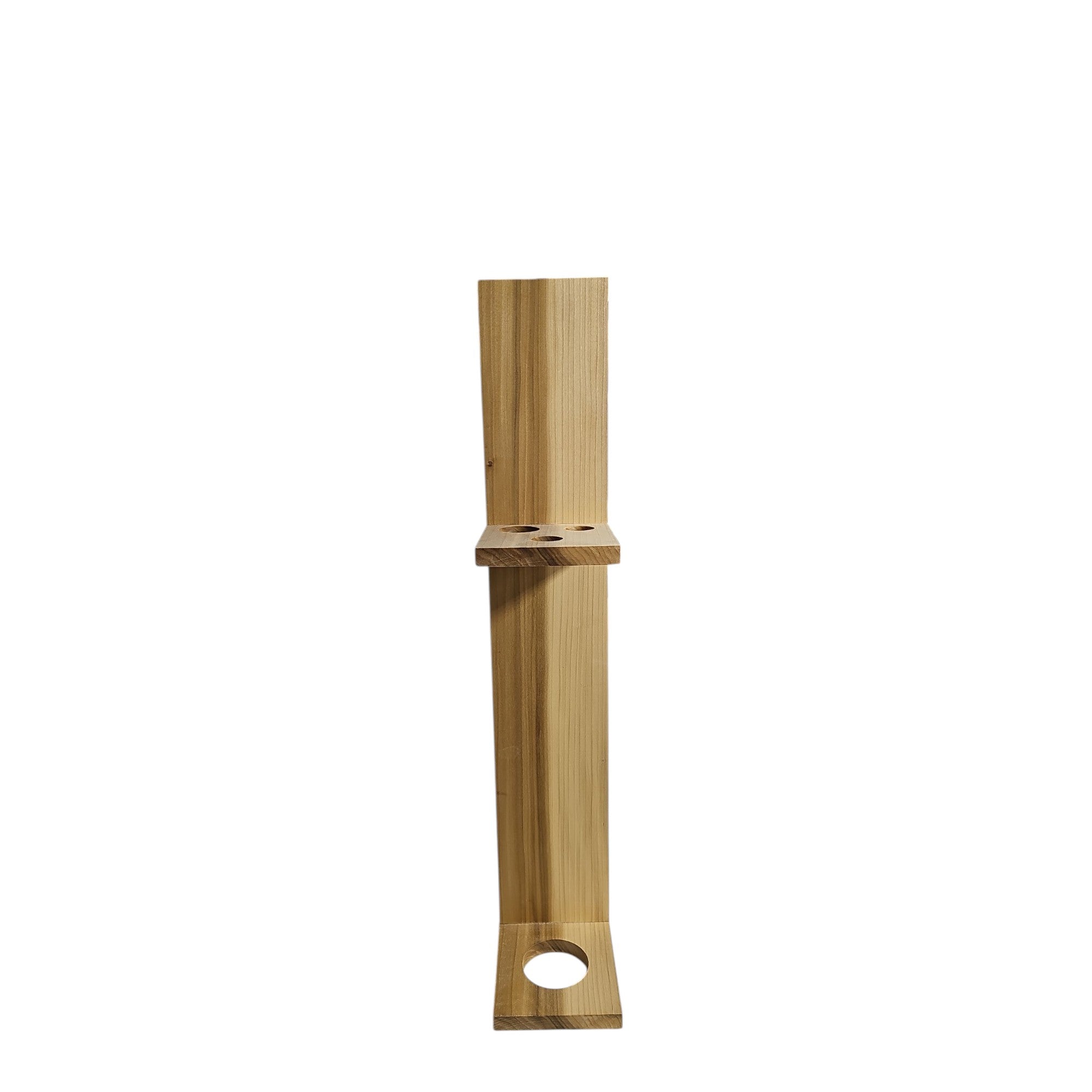 Handcrafted Poplar hairstyiling tool holder