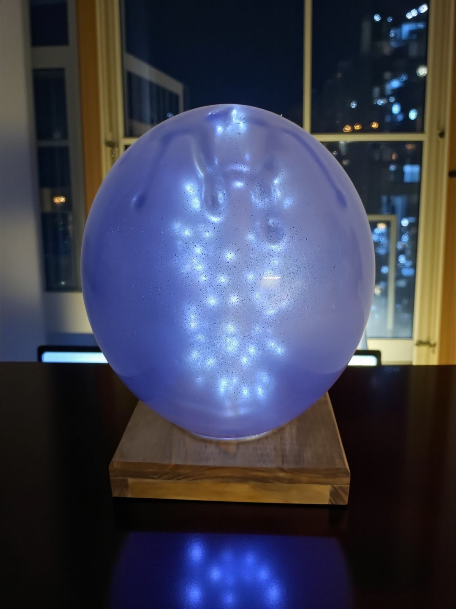 Steel Blue Resin Globe Light